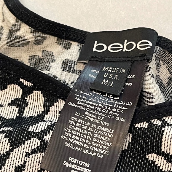 NWOT! Bebe Leopard BodyCon Nylon Dress M/L - Picture 8 of 11